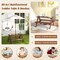 Outdoor Wooden Kids Table and Bench Set with Removable Shade Umbrella Ideal for Garden and Playroom